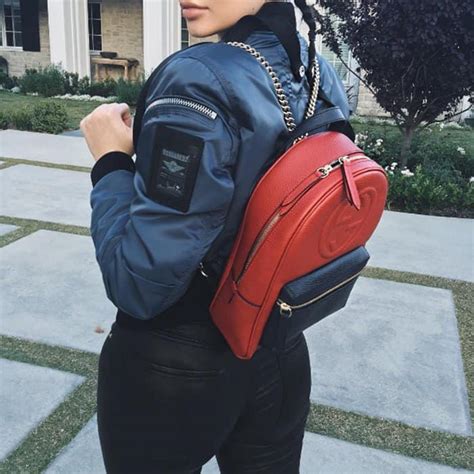 gucci red backpack kylie|kendall jenner and Gucci.